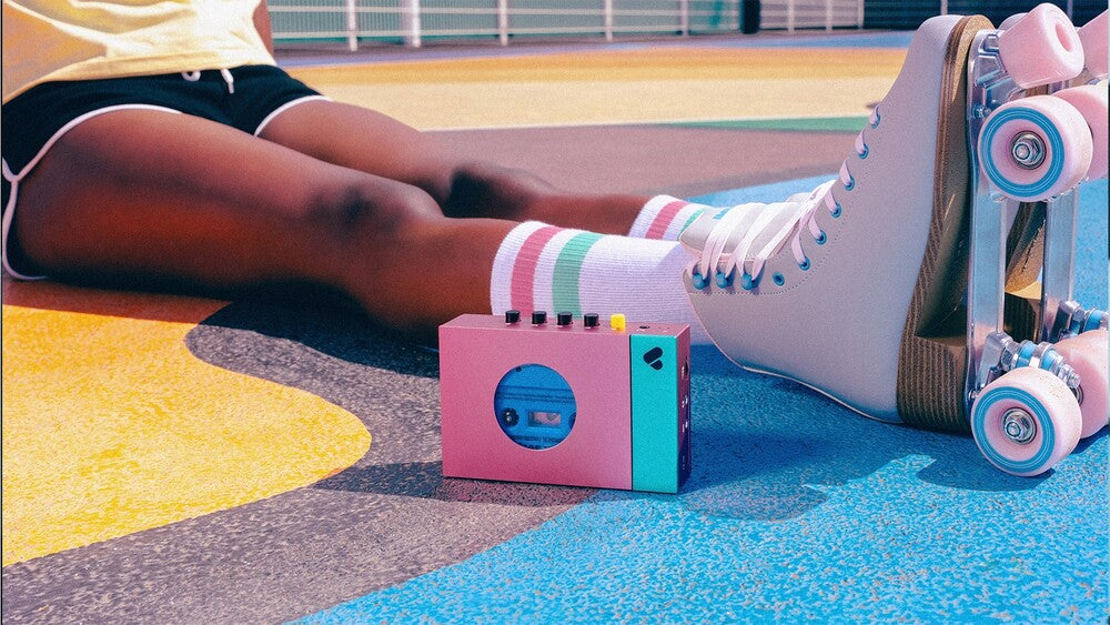 We Are Rewind WE-001 Bluetooth Cassette Player & Recorder - Edith - Rose & Teal