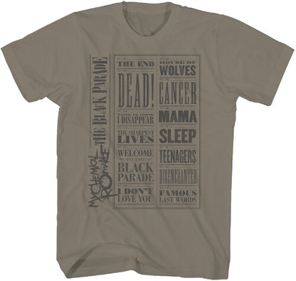 My Chemical Romance - Black Parade official T-shirt design