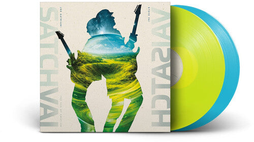 Joe Satriani X Steve Vai - The Sea Of Emotion [Transparent Neon Yellow & Turquoise Vinyl 2LP] cover art