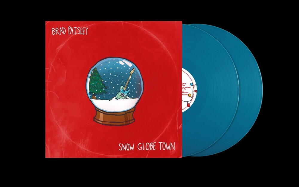 Brad Paisley – Snow Globe Town [Aqua 2LP] cover artwork