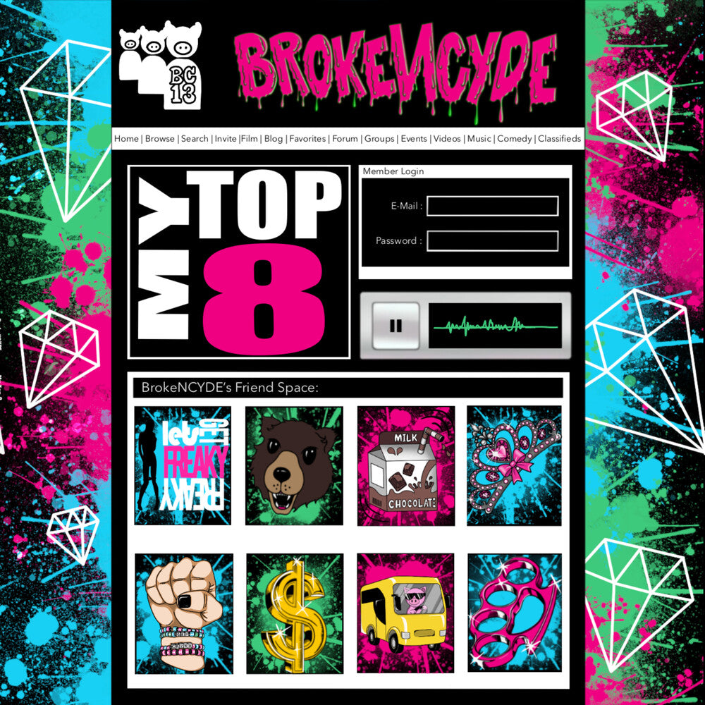 Brokencyde – Myspace Top 8 [Pink LP] cover artwork