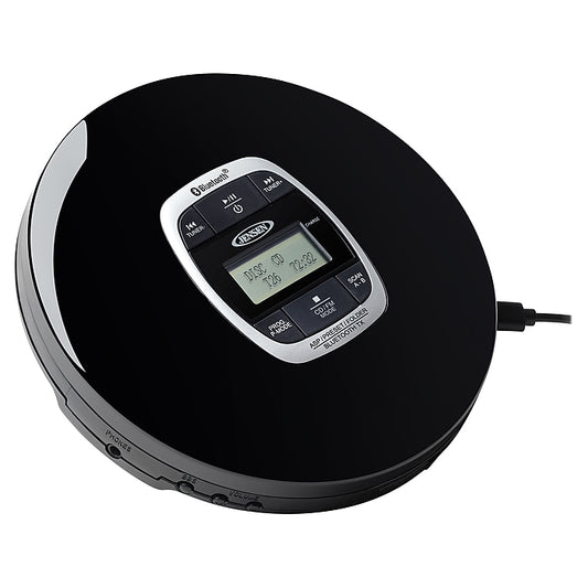 Jensen — CD-60R-BT [Black Bluetooth CD Player] — angled view