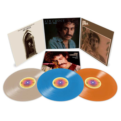 Jim Croce - The Definitive Croce [Bone/Sky Blue/Tangerine 3LP Vinyl] — artwork