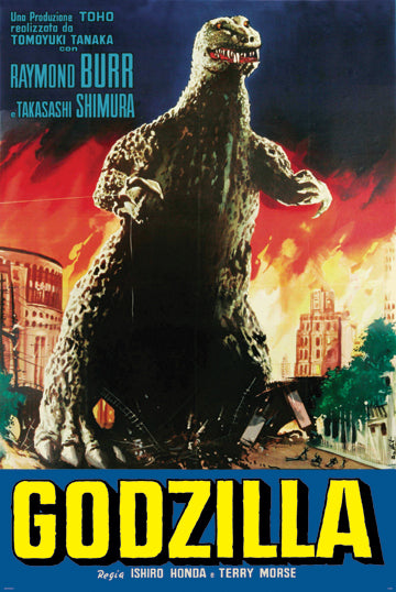 Godzilla Blue kaiju poster, 24 x 36 inches