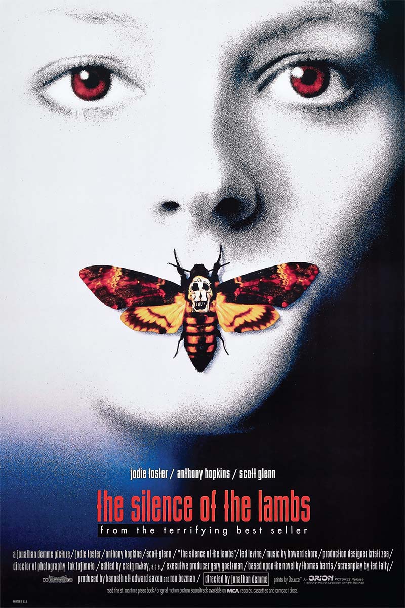 The Silence of the Lambs movie poster, 24 x 36 inches