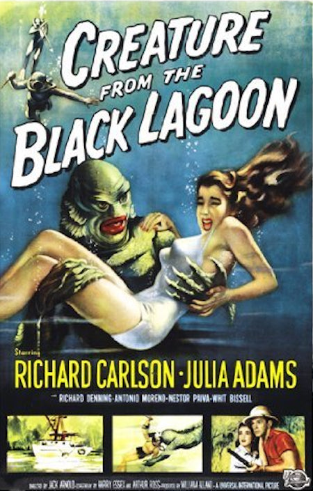 Creature from the Black Lagoon classic horror movie poster, 24 x 36 inches