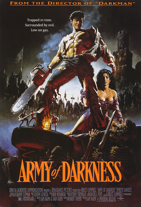 Army of Darkness horror movie poster, 24 x 36 inches