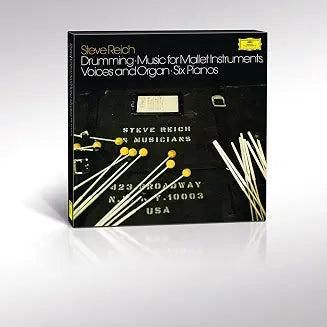 Steve Reich – Reich: Drumming; Music for Mallet Instruments (The Original Source Series) [180 Gram 3LP] cover art