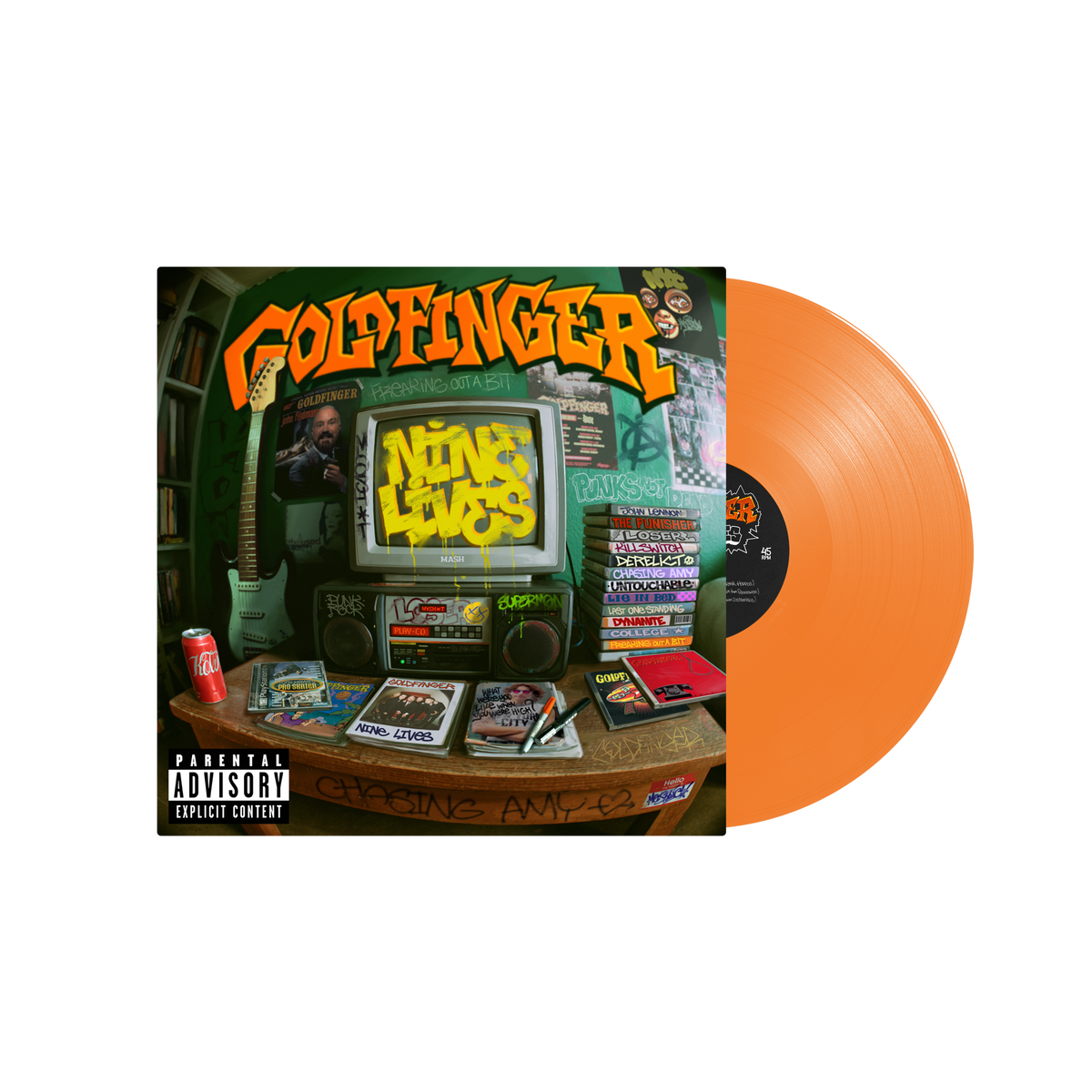 Goldfinger — Nine Lives [Transparent Orange LP] — album artwork