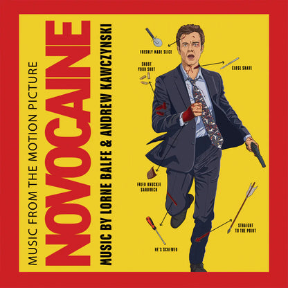 Lorne Balfe & Andrew Kawczynski — Novocaine: Original Score [Tri-Color LP]; artwork and packaging