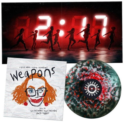 Ryan Holladay, Hays Holladay & Zach Cregger — Weapons [Red Splatter Soundtrack LP] — cover artwork