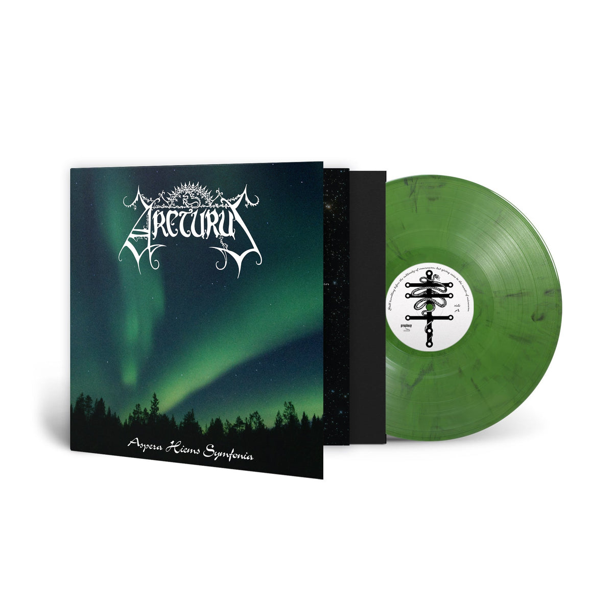 Arcturus - Aspera Hiems Symfonia [Green & Black Colored Vinyl] - album artwork and packaging