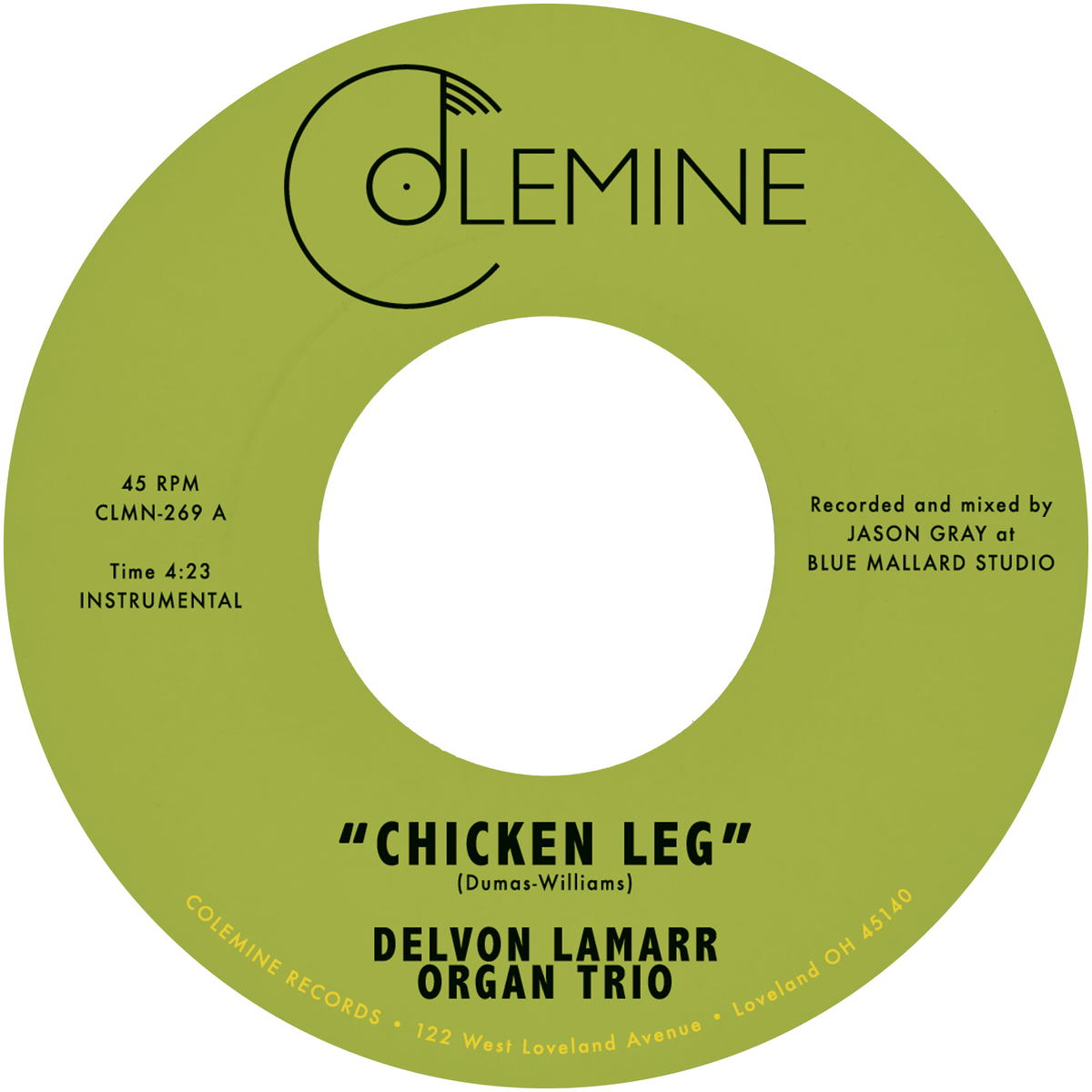 Delvon Lamarr Organ Trio – Chicken Leg / If I Could [7" Opaque Yellow Vinyl] — release artwork