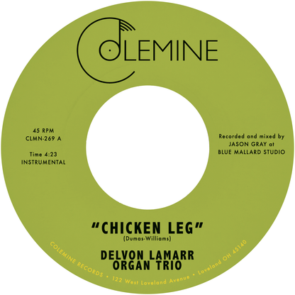 Delvon Lamarr Organ Trio – Chicken Leg / If I Could [7" Opaque Yellow Vinyl] — release artwork
