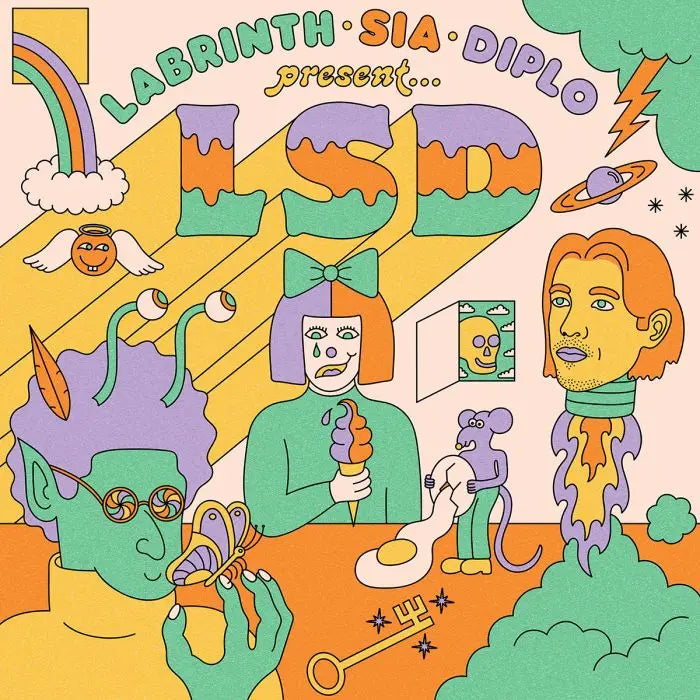 LSD - Labrinth Sia & Diplo Present [Clear w/ Blue & Orange Splatter Colored UK Import LP]