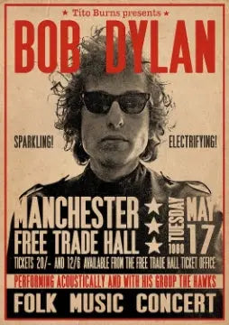 Bob Dylan Manchester Free Trade Hall Concert Promo - Bob Dylan Manchester Free Trade Hall Concert Promo [Poster]