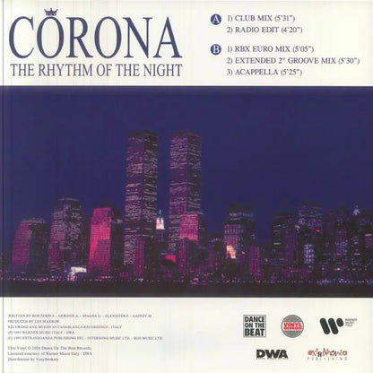 Corona - The Rhythm Of The Night [Blue Vinyl 12" 2026 Reissue]