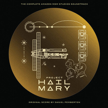 Album cover for Daniel Pemberton - Project Hail Mary on gold vinyl zoetrope vinyl project hail mary 3-inch patch 4lp