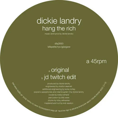 Dickie Landry - Hang The Rich [Vinyl]