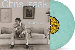 Album cover for Chris Isaak - Baja Sessions on baja blue vinyl