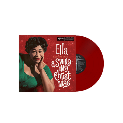 Ella Fitzgerald - Ella Wishes You a Swinging Christmas [Red LP] - cover and packaging