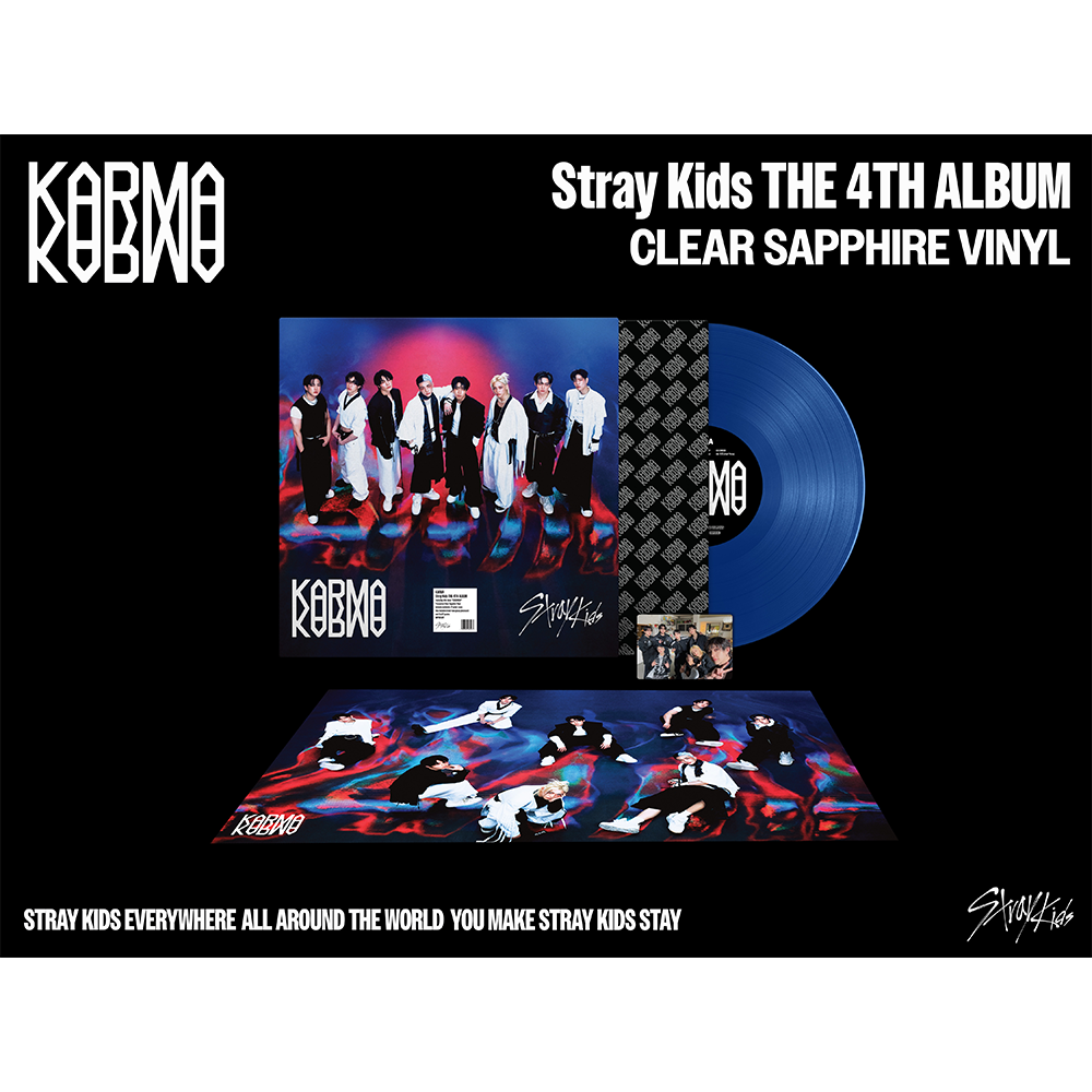 Stray Kids - Karma [Clear Sapphire Vinyl] — artwork