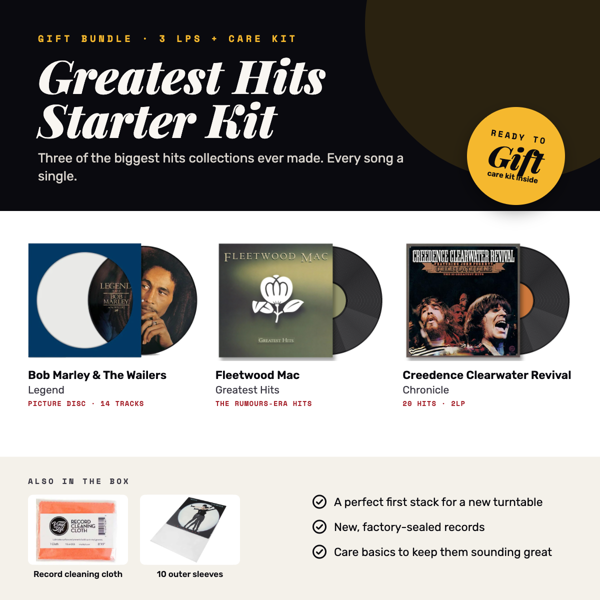 Greatest Hits Starter Kit [3LP + Care Kit]