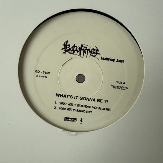 What's It Gonna Be?! (ED 6162 Promo) [12" Vinyl Single]