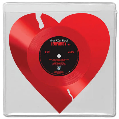The Greg Kihn Band — Jeopardy / The Breakup Song [Red Heart-Shaped 7"] — record and sleeve