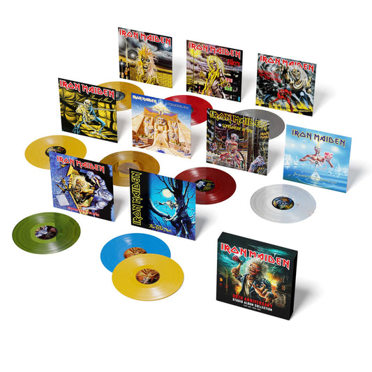 Iron Maiden – 50th Anniversary Studio Album Collection, Part One: 1980-1992 [Multicolor Vinyl 10LP Box] cover art — additional view