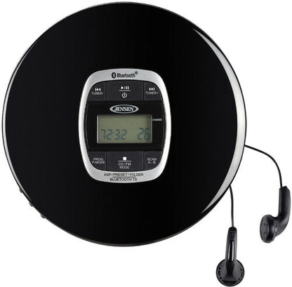 CD-60R-BT Portable CD Player Bluetooth FM Radio 60 Second Anti-skip (Black)