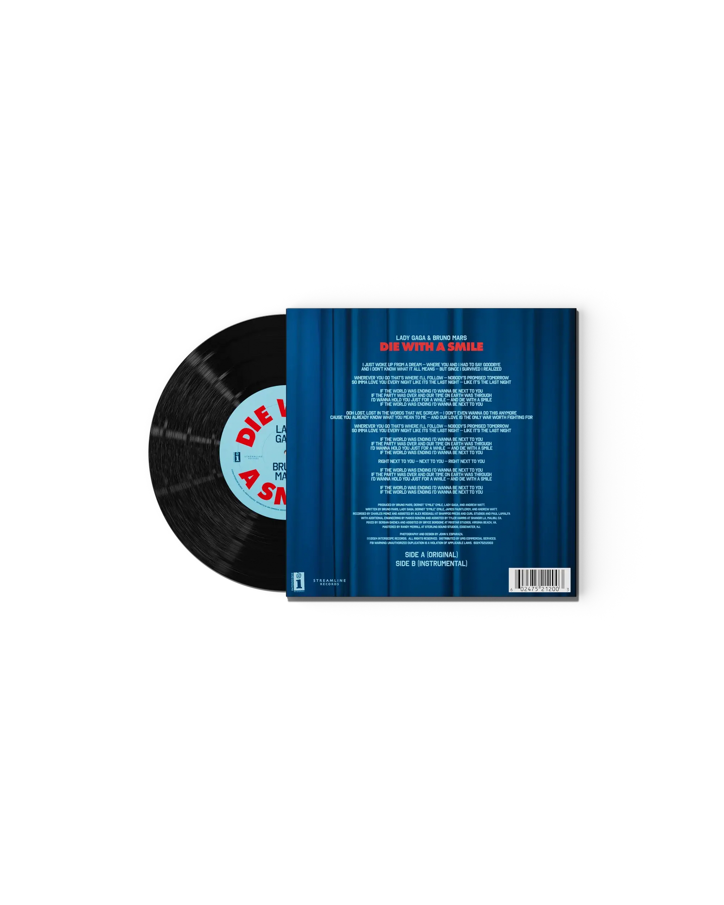 Lady Gaga & Bruno Mars - Die With A Smile [7" Vinyl Single]