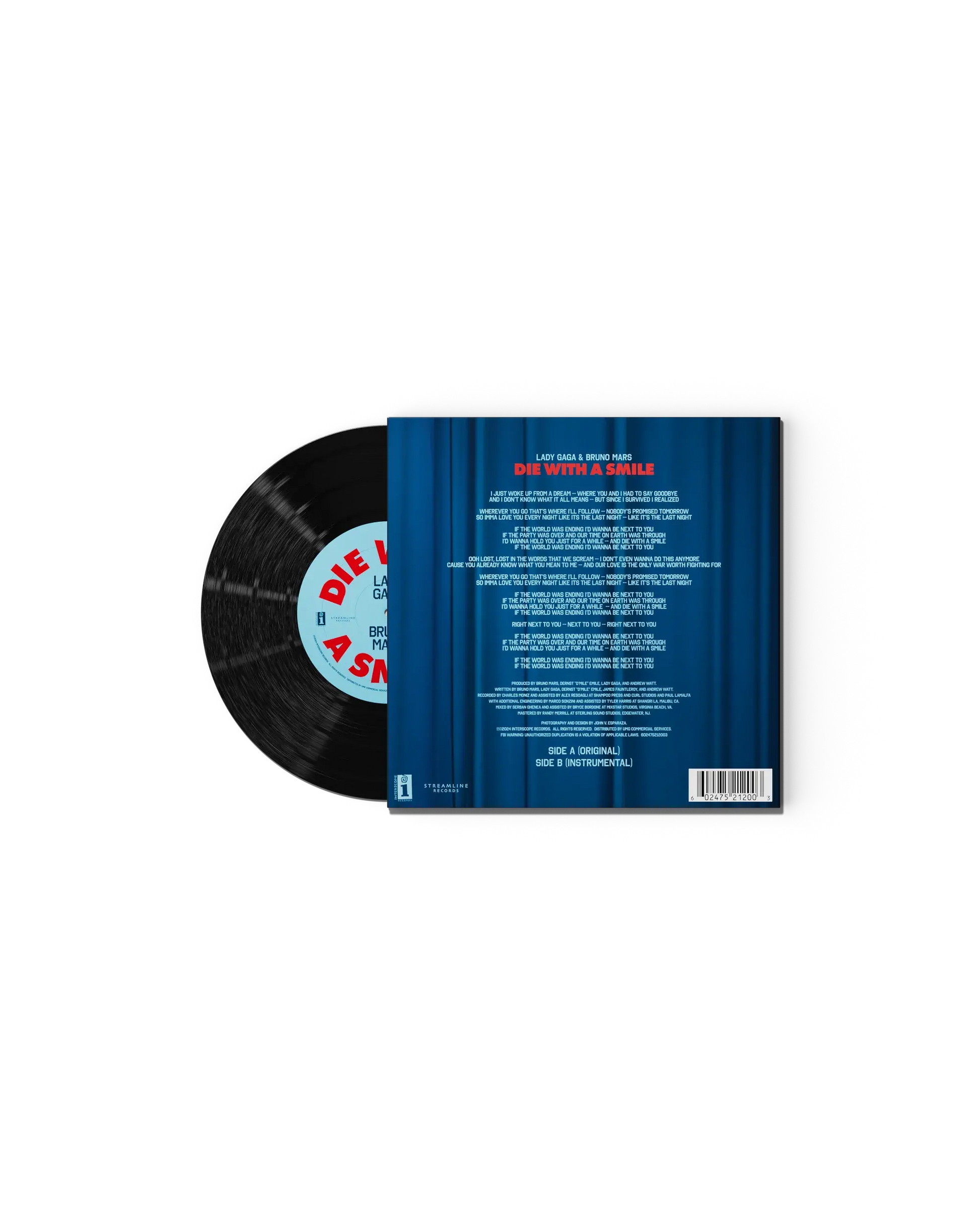 Lady Gaga & Bruno Mars - Die With A Smile [7" Vinyl Single]