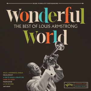 Louis Armstrong – Wonderful World: The Best Of Louis Armstrong [Orange Vinyl] cover artwork