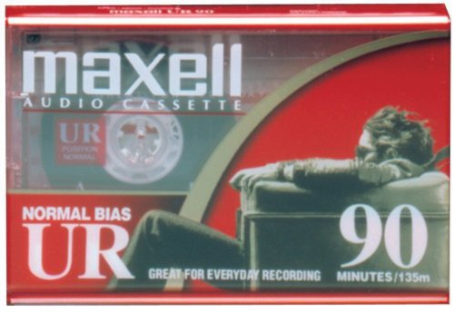 Maxell 108510 UR-90 Single Normal Bias Audio Cassette 90 Minute With Case 1 Pack [Cassette]