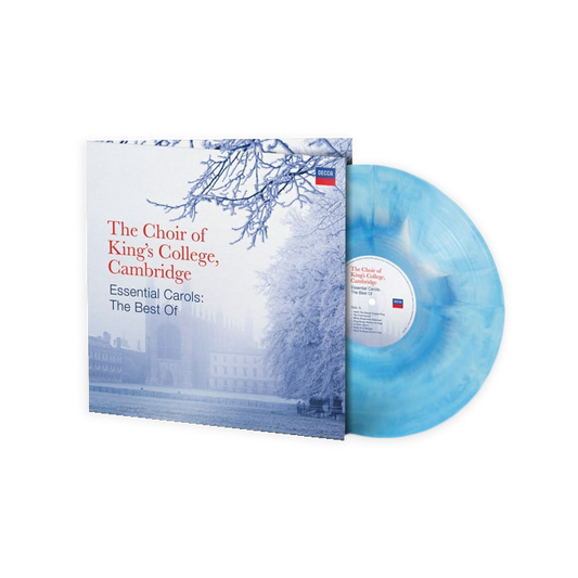 Choir of King's College, Cambridge — The Best of Essential Carols [Blue & White LP]; artwork and packaging