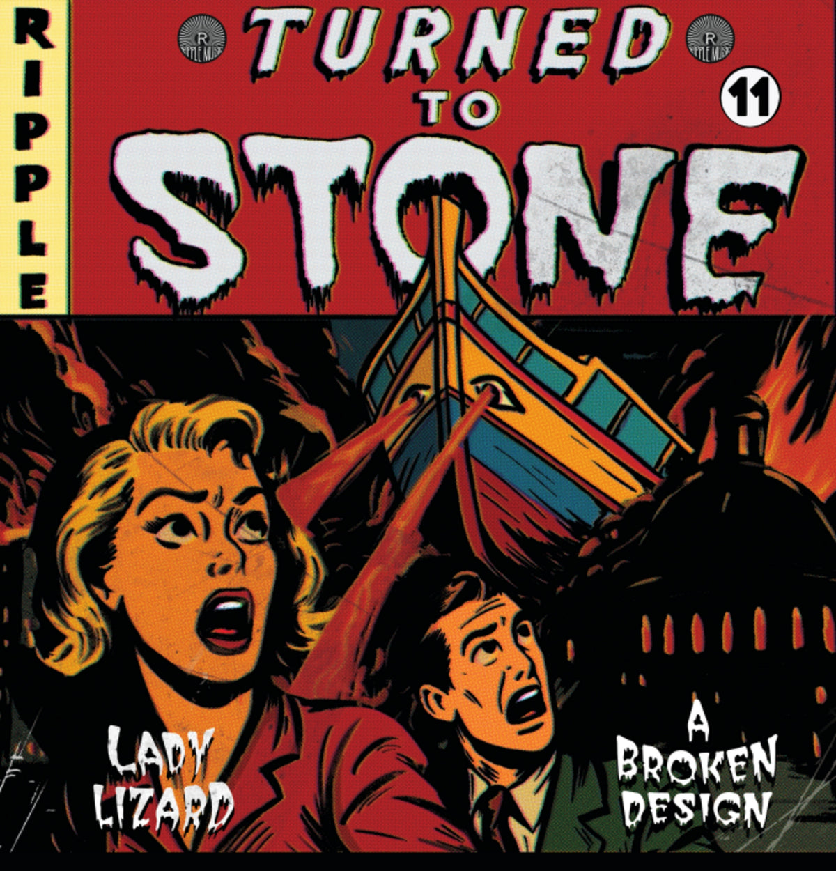 Lady Lizard & A Broken Design - Turned To Stone Chapter 11 [Clear Red & Black LP]