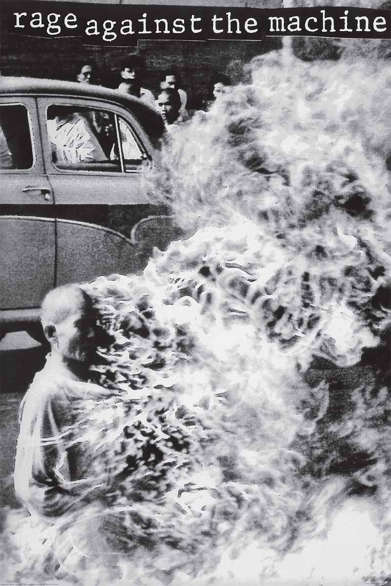 Rage Against the Machine Burning Monk album cover poster, 24 x 36 inches