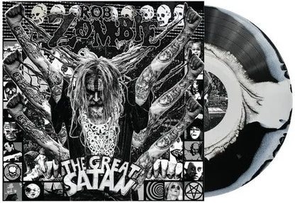 Rob Zombie — The Great Satan [Black/White Swirl LP] — record and packaging