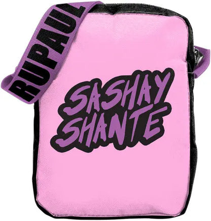 Rocksax - Ru Paul: Sashay Logo - Crossbody Bag With Stash Pockets (Pink)