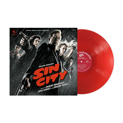 Graeme Revell, John Debney & Robert Rodriguez – Sin City [Blood Red LP] – album artwork