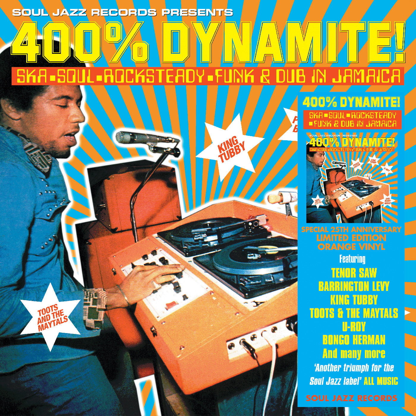 400% Dynamite! Ska Soul Rocksteady Funk And Dub In Jamaipreorder cassette Orange Vinyl [2LP Orange Vinyl Previously Unreleased Tracks]