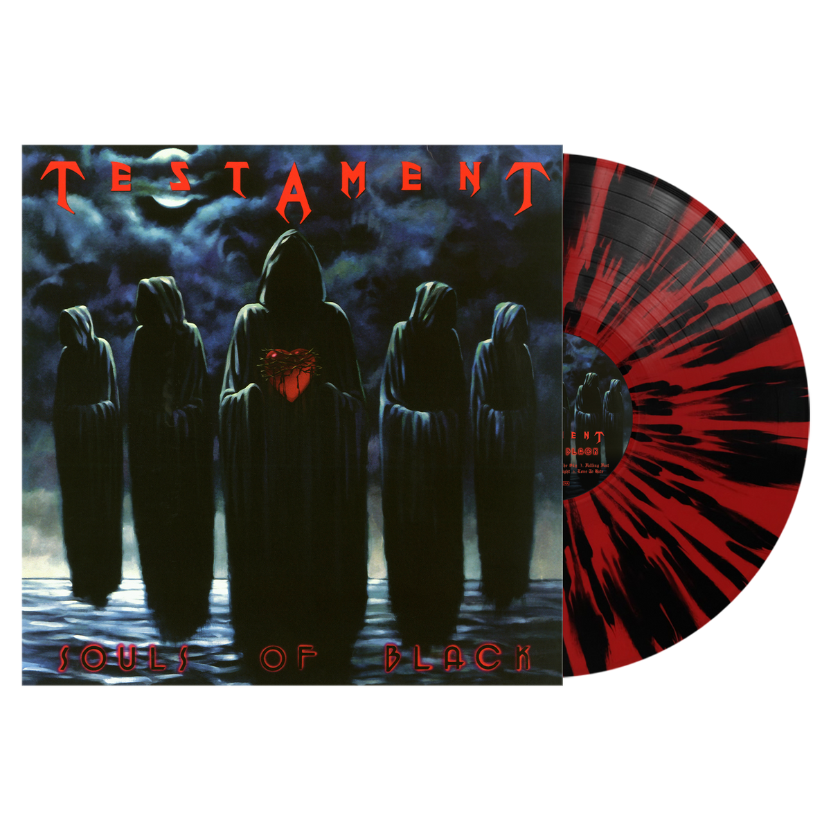 Testament - Souls of Black [Red & Black Splatter LP] - cover and packaging