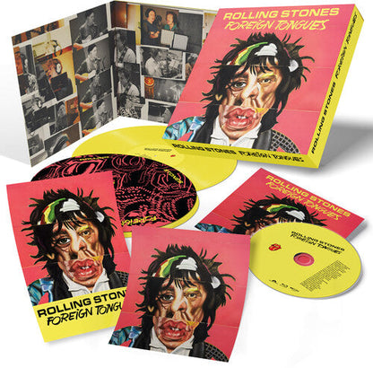 The Rolling Stones - Foreign Tongues [Deluxe 2LP 180g Yellow Vinyl + Blu-ray Box Set] — album cover and product artwork