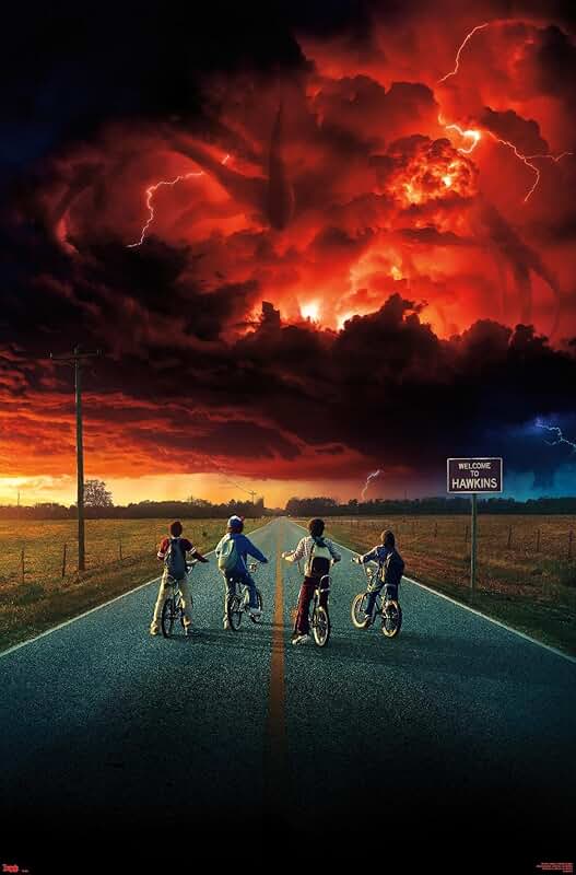 Stranger Things Season 2 key art TV poster, 24 x 36 inches