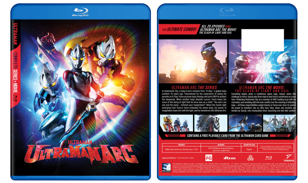Takanori Tsujimoto — Ultraman Arc: Complete Series + Movie [Blu-ray Box Set] — front and back Blu-ray packaging
