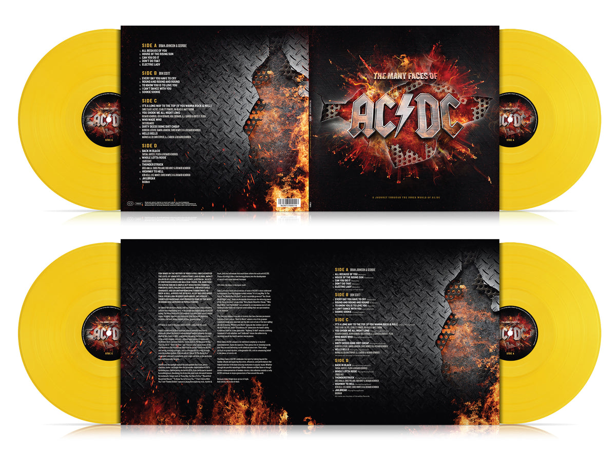 The Many Faces Of AC/DC [Transparent Yellow Vinyl 2LP]