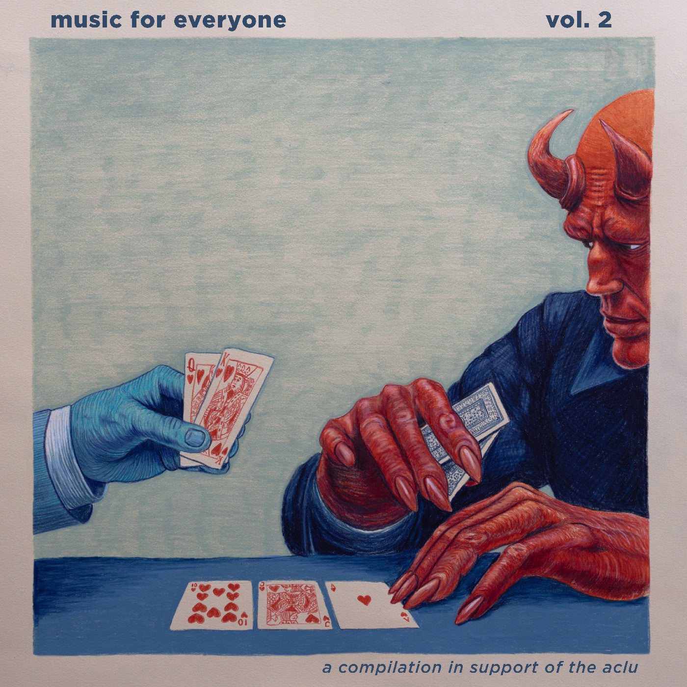 Music For Everyone Vol .2 (Oxblood W/ Aqua Blue Swirl Vinyl)
