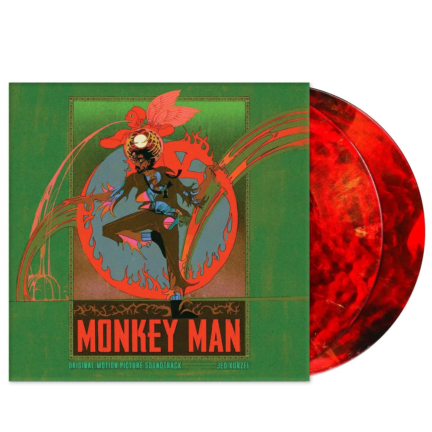 Waxwork Records - Monkey Man (Soundtrack) [Deluxe Double Blood Red, Black, and Metallic Gold Vinyl]