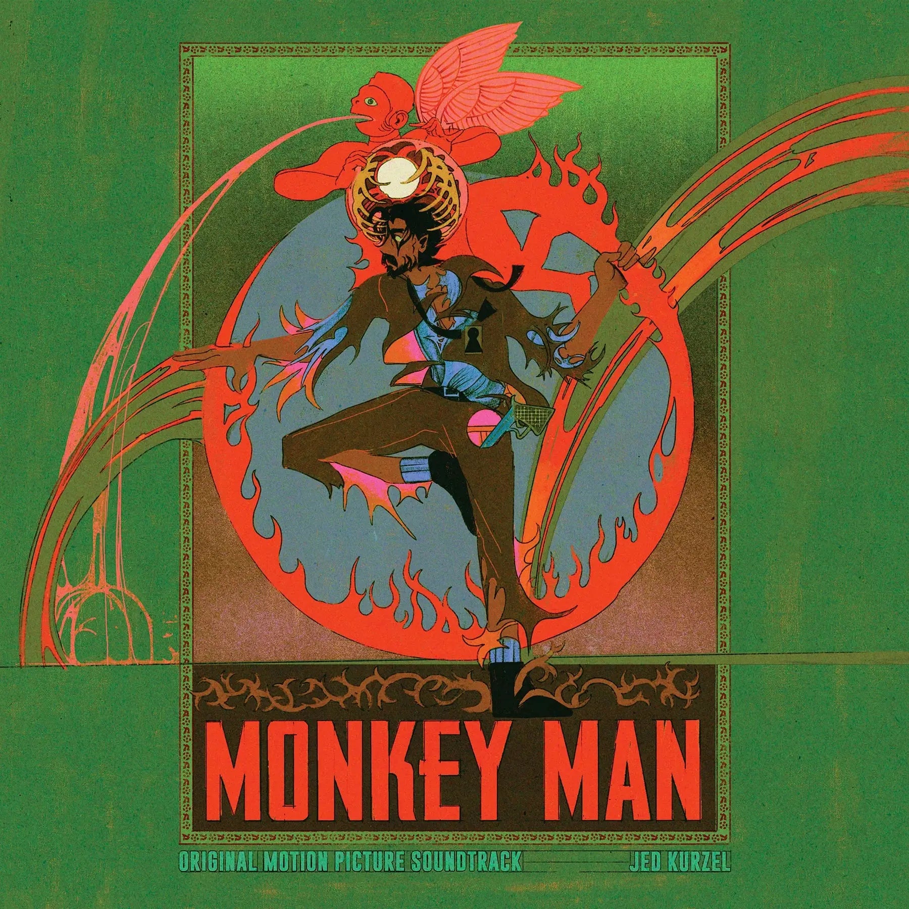 Waxwork Records - Monkey Man (Soundtrack) [Deluxe Double Blood Red, Black, and Metallic Gold Vinyl]